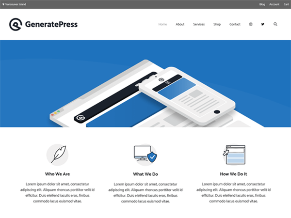 GeneratePress企业网站模板